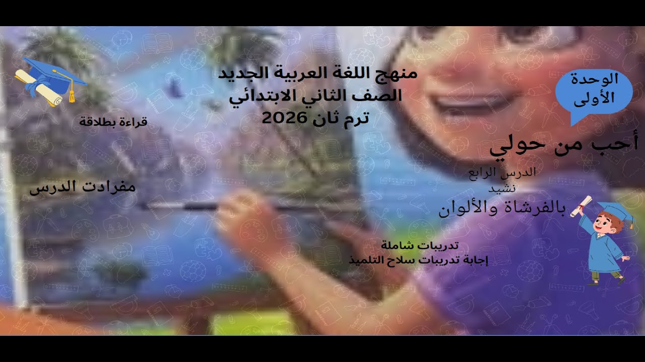 نشيد بالفرشاة والألوان لغة عربية صف ثان ترم ثان 2026