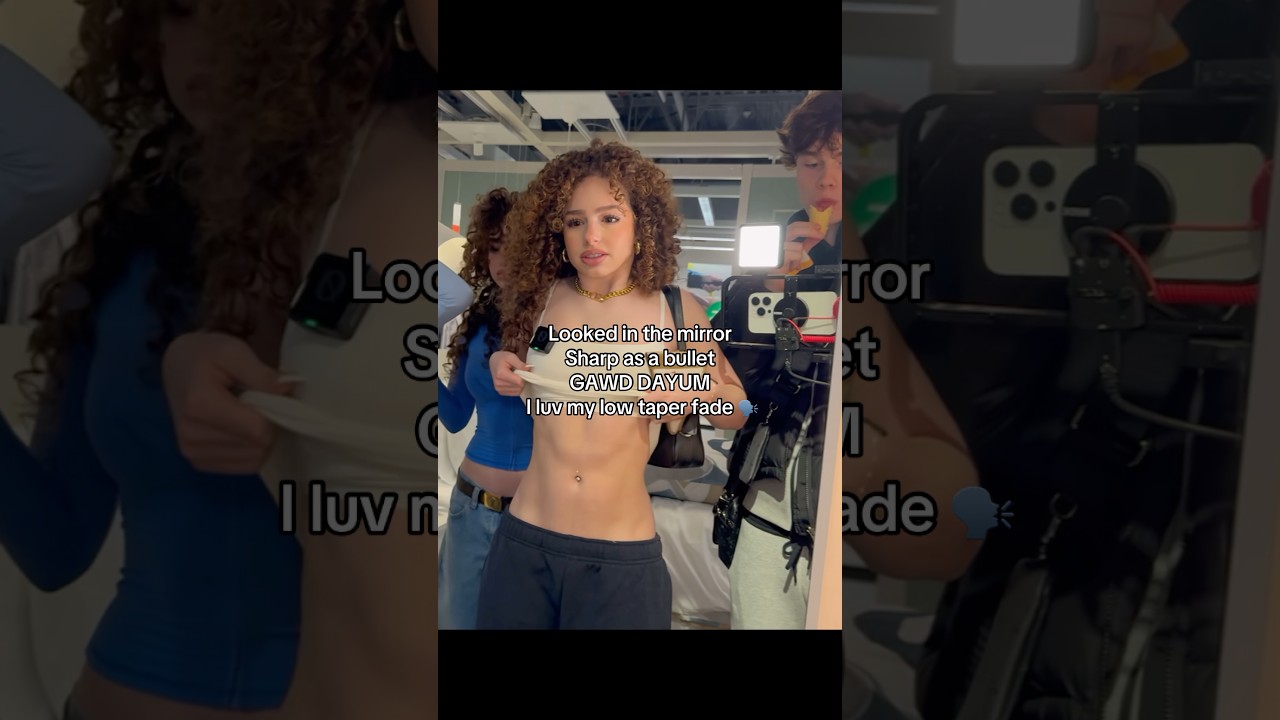 Eli&rsquo;s low taper fade😭💞|kalogerashorts #edit #elianakalogeras #curlyhair #baddies