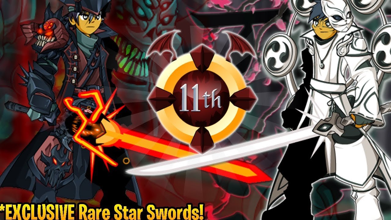 AQW - 11TH UPHOLDER ITEMS! (EXCLUSIVE Rare Star Swords) + SET Showcase!