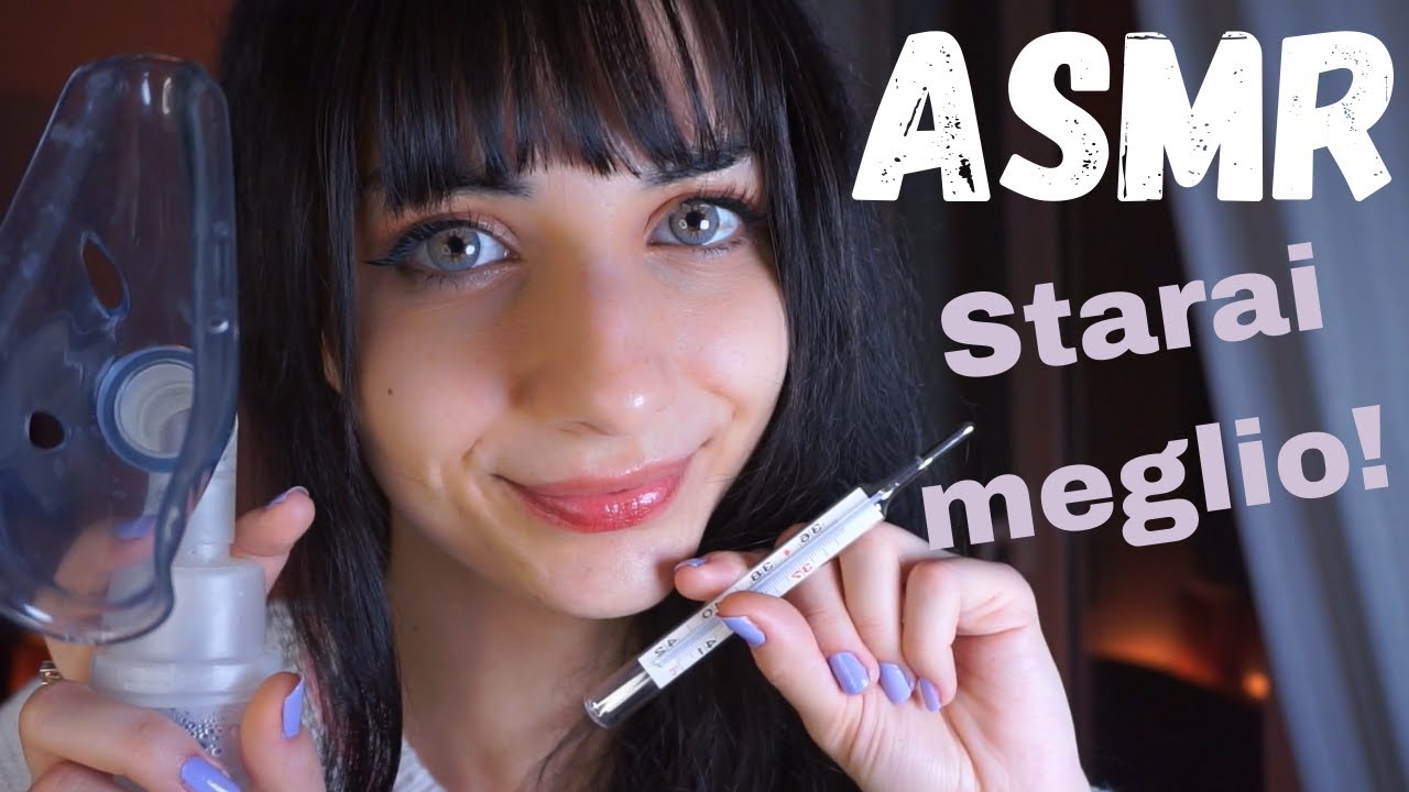Mi prendo cura di te... 🤒🤧 ASMR ita Roleplay (Aerosol White Noise, Personal Attention)