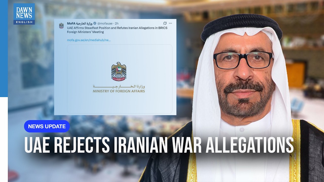 UAE Rebuffs Iranian Allegations of Being a 'Direct Partner' in Middle East War | Dawn News English