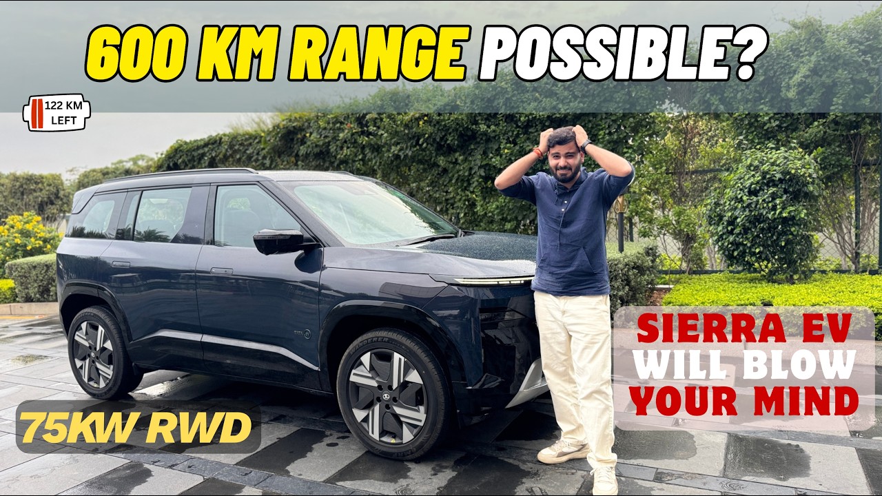 600km? Range Test Tata Sierra | Highway & City Driving