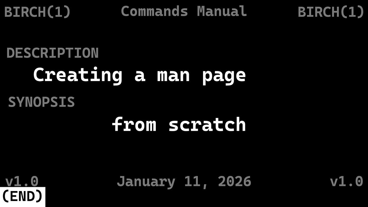 Создание страницы руководства Linux