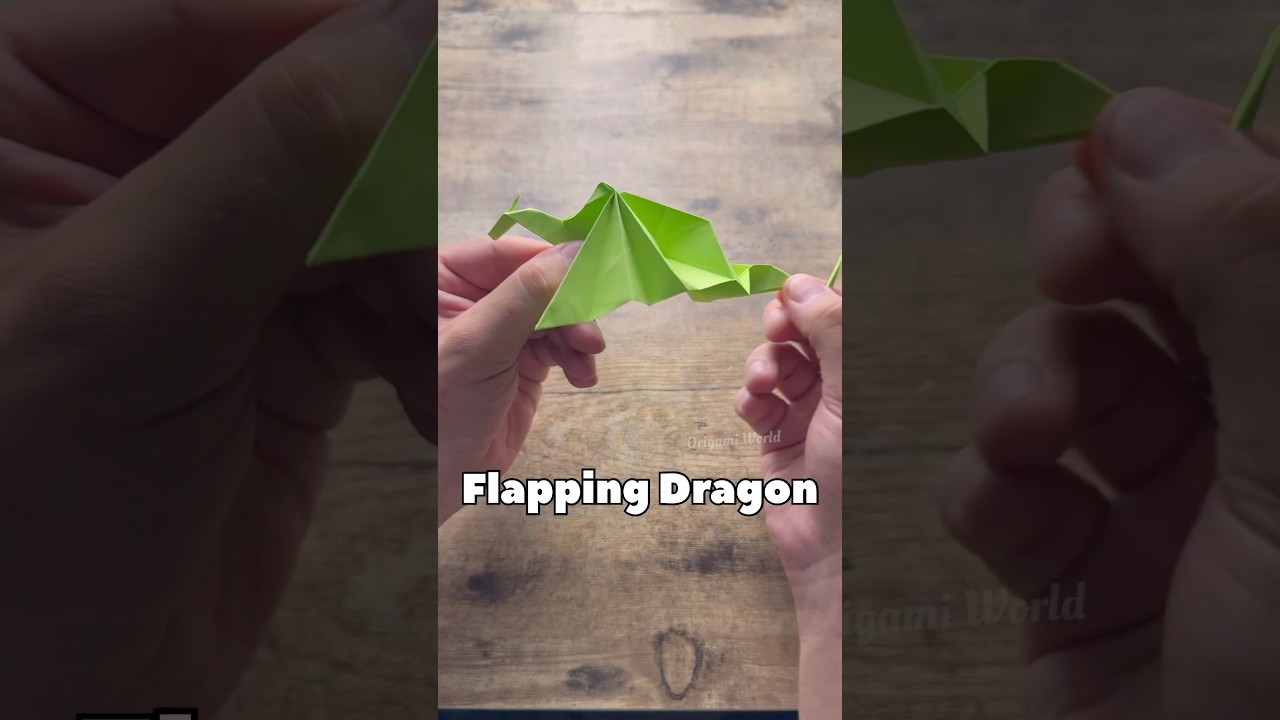 EPIC ORIGAMI FLAPPING DRAGON TUTORIAL | HOW TO MAKE ORIGAMI DRAGON WITH FLAPPING WINGS STEP BY STEP