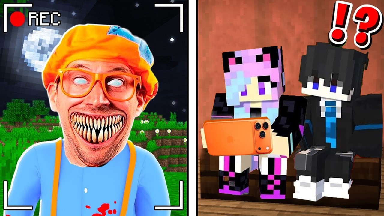 We Caught SCARY BLIPPI.EXE On a Hidden Camera in Minecraft...