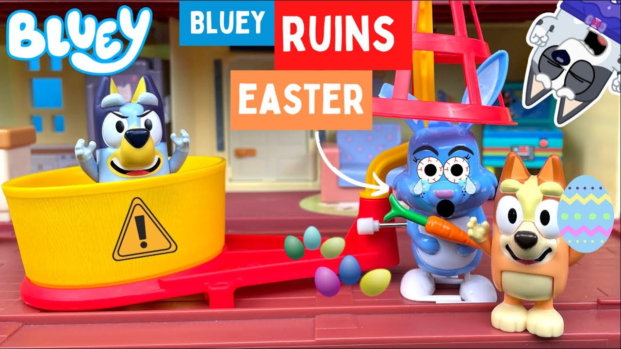 🐰 Bluey RUINS Easter 😡 | Pretend Play with Bluey Toys | Disney Jr | ABC Kids