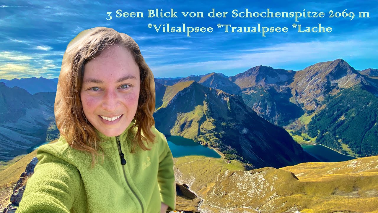 3 Seen Blick von der Schochenspitze 2069 m *Vilsalpsee *Traualpsee *Lache