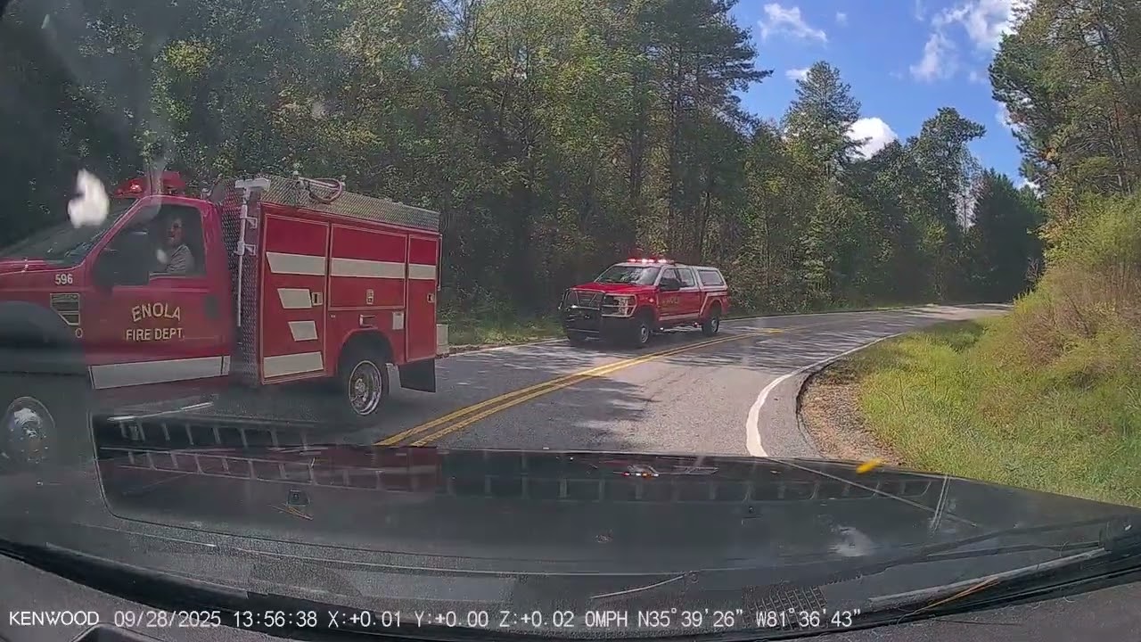 POV Fire Response to a motor vehicle accident