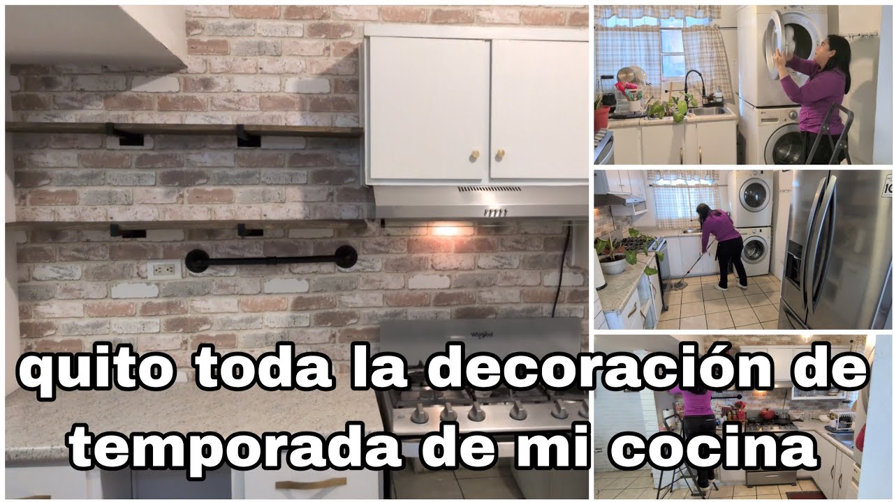 AÑO NUEVO LIMPIEZA PROFUNDA DE MI COCINA//QUITÓ LA DECORACIÓN DE TEMPORADA ANTES DE LA NUEVA.