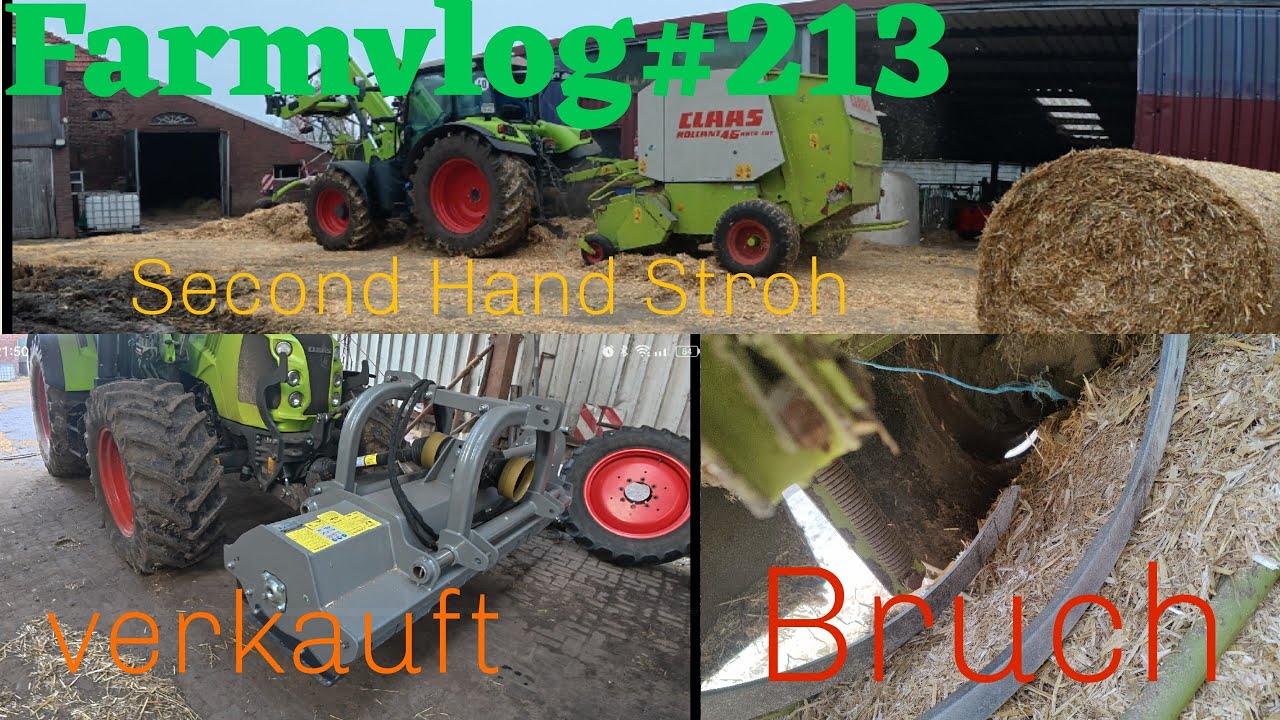 Farmvlog#213 / Stroh zum Nulltarif/ Mulcher verl&auml;sst den Hof/ 