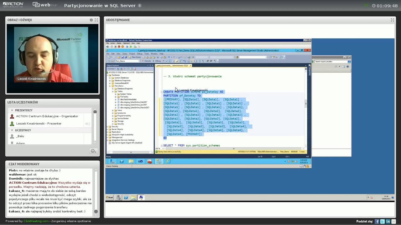 Webinar ACTION CE: Partycjonowanie w SQL Server