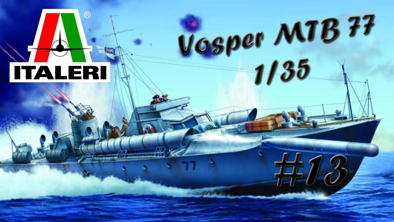 Vosper MTB77 1/35 Italeri - 13_Haubanage