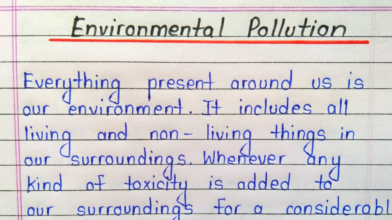 Environmental pollution essay in english for students