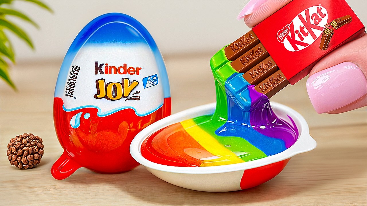 Mini Kinder Chocolate Cake Recipe Using KitKat | Satisfying Rainbow Cake Decorating Hacks