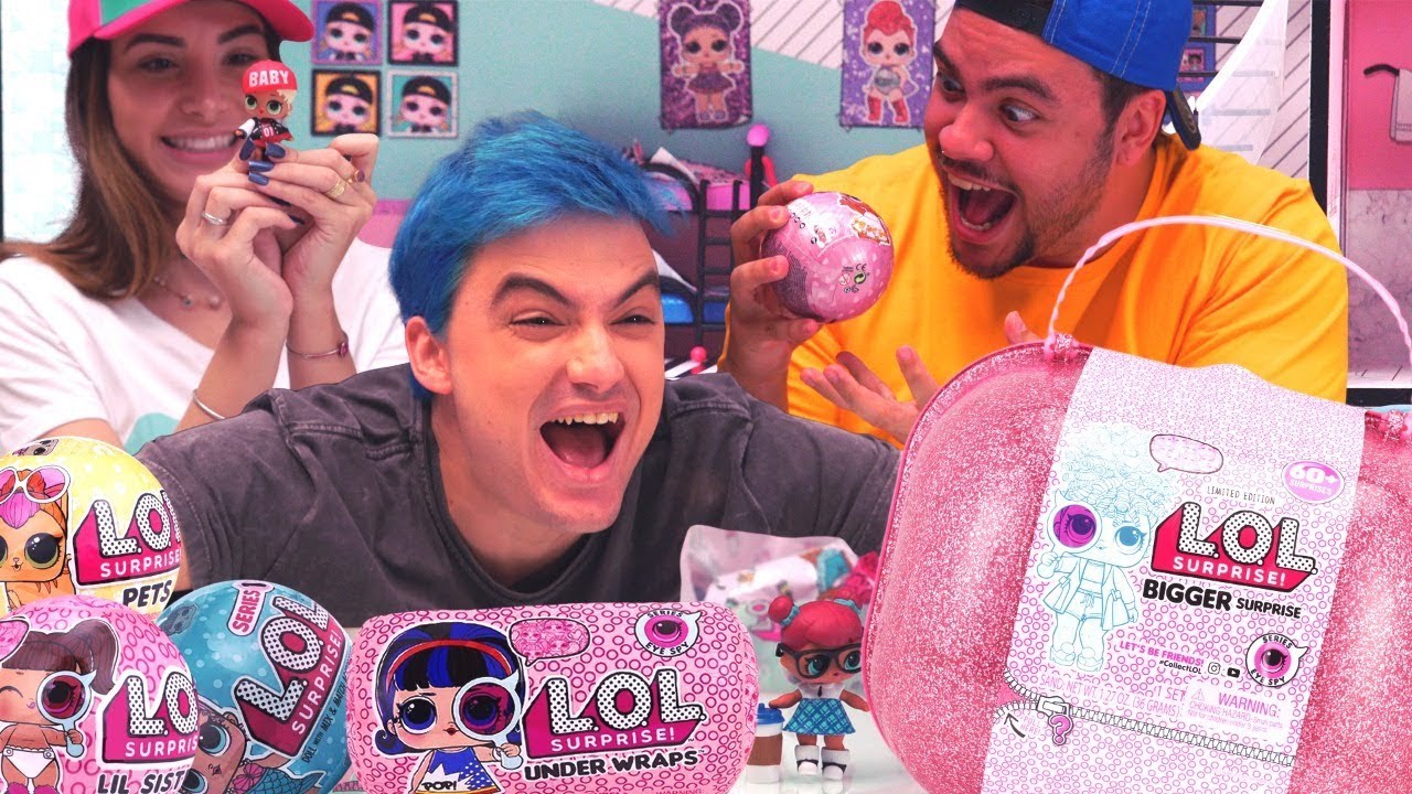 DESAFIO - FIZEMOS UNBOXING DE 16 LOLS !!!
