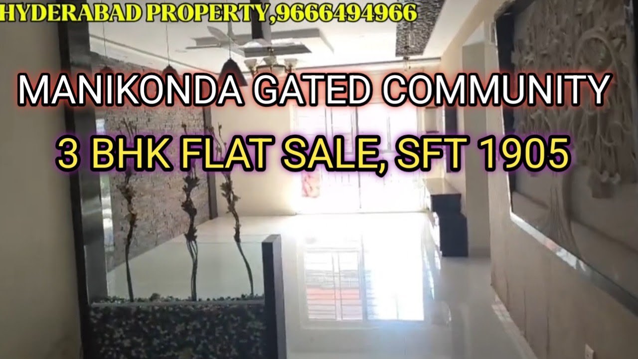 Manikonda#Alkapuri township full gated community 3 BHK flat sale