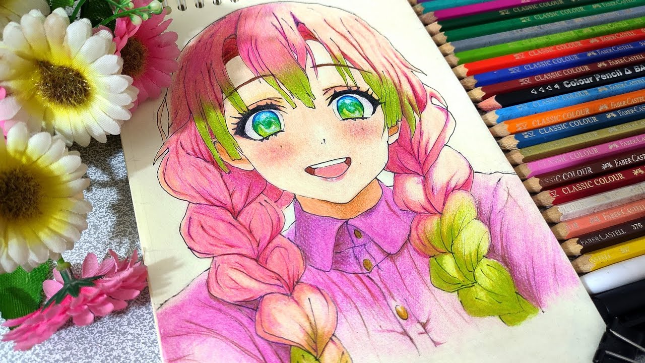 Drawing Mitsuri Kanroji : Demon Slayer  | Vision Slit