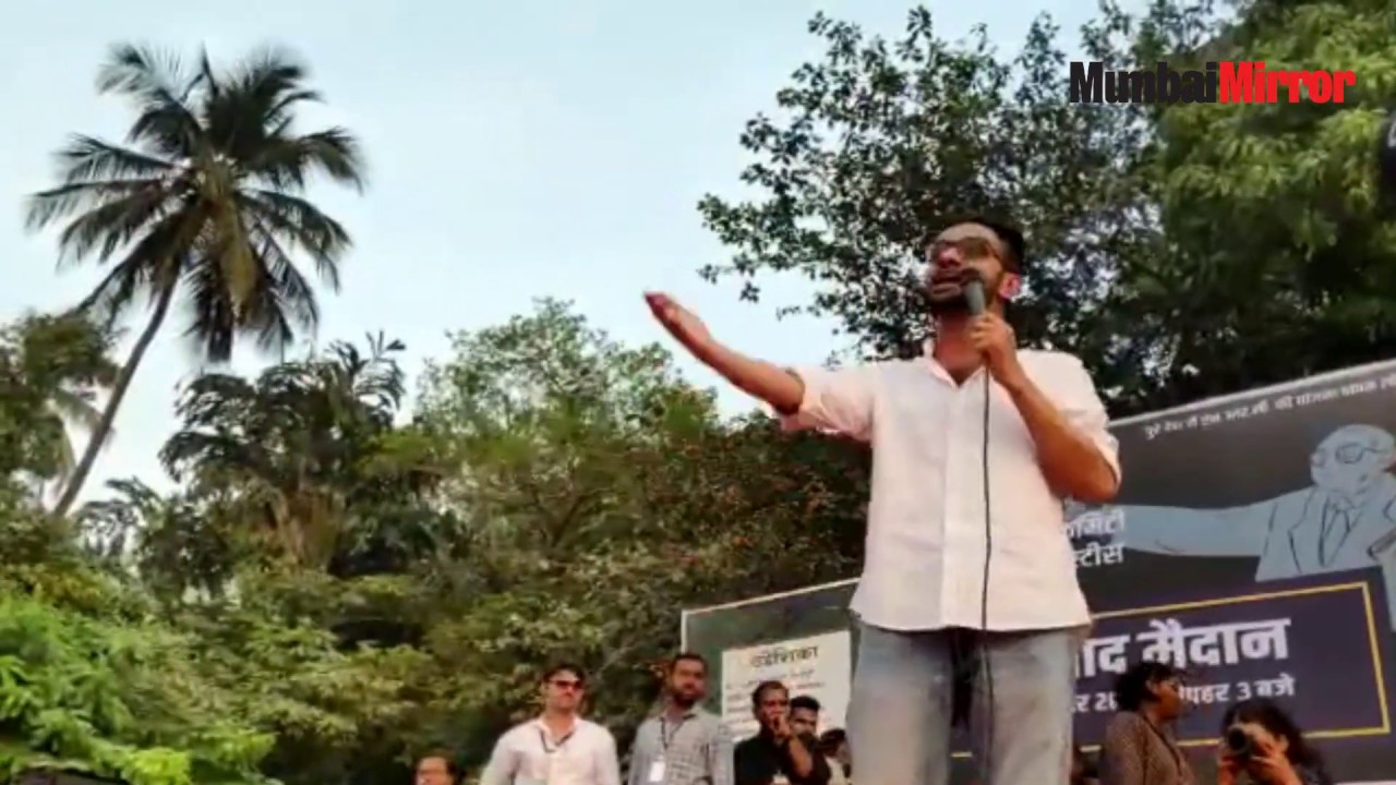Umar Khalid Joins Anti-CAA, NRC Protest at Azad Maidan | Mumbai Mirror