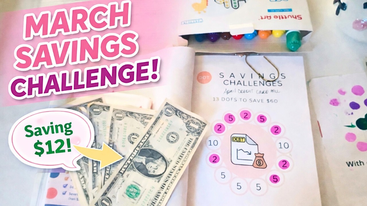 Small Savings That Add Up! March Savings Challenge + Debt Payoff | Dot Marker Budgeting