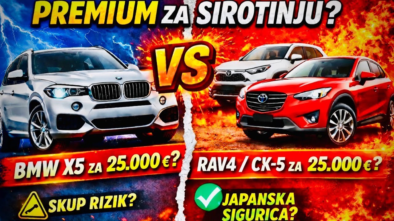 Premium za sirotinju? 🤯 BMW X5 ili RAV4 / CX-5 za isti budžet (25.000 €) 📱