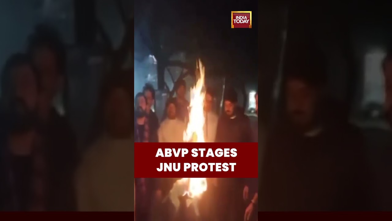 ABVP Protests Inside JNU Over Anti-PM, HM Slogans #jnu #abvp #studentprotest #modi #amitshah #delhi