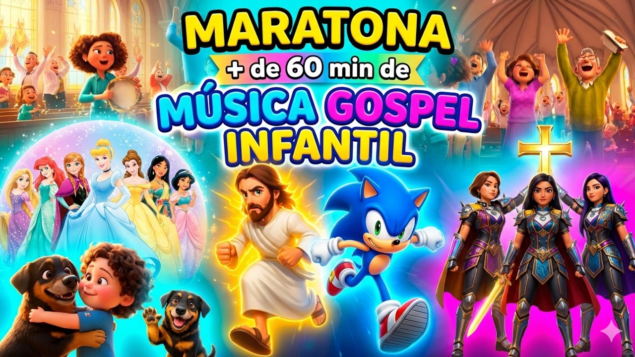 Maratona + de 1 Hora de Muita Música e Diversão! - OFICIAL 3 Palavrinhas só para pular e dançar ebd