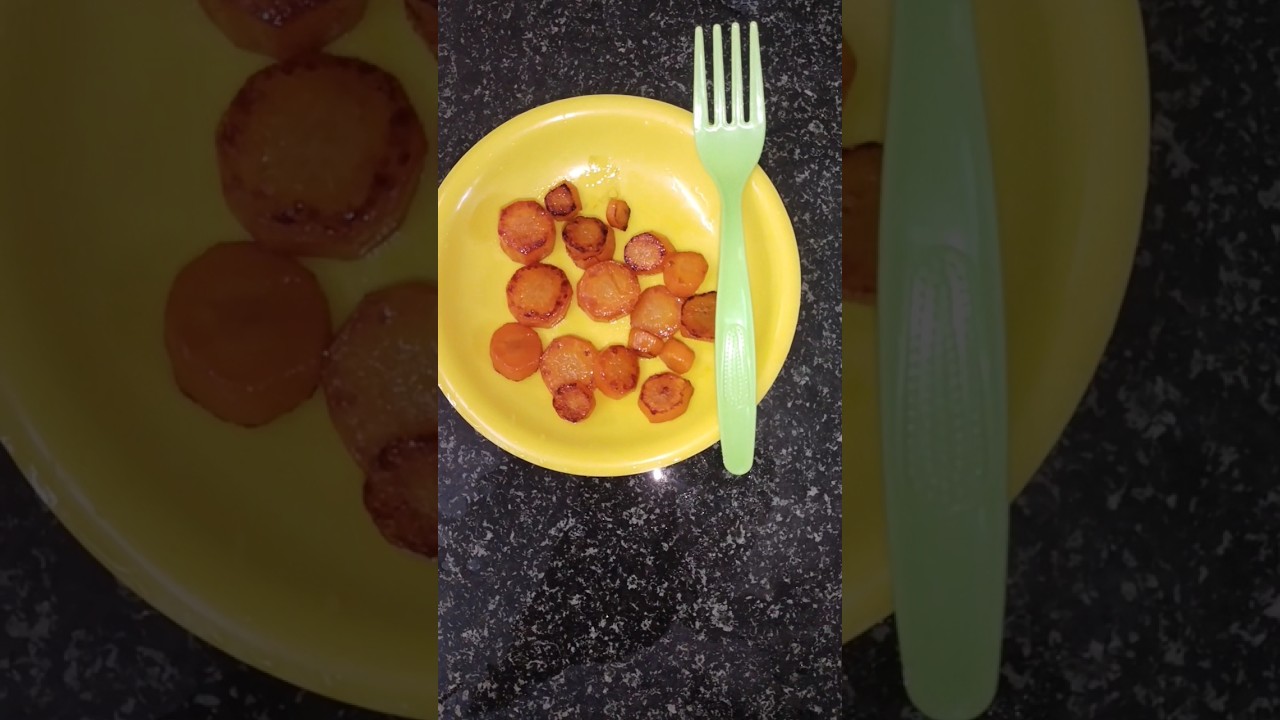 Butter carrot snacks recipe for 1 year+babies.. good for baby skin and eyes #babyfood #baby#food