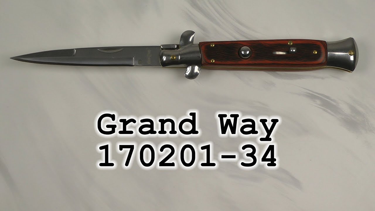 Нож выкидной Grand Way 170201-34a, распаковка и обзор.
