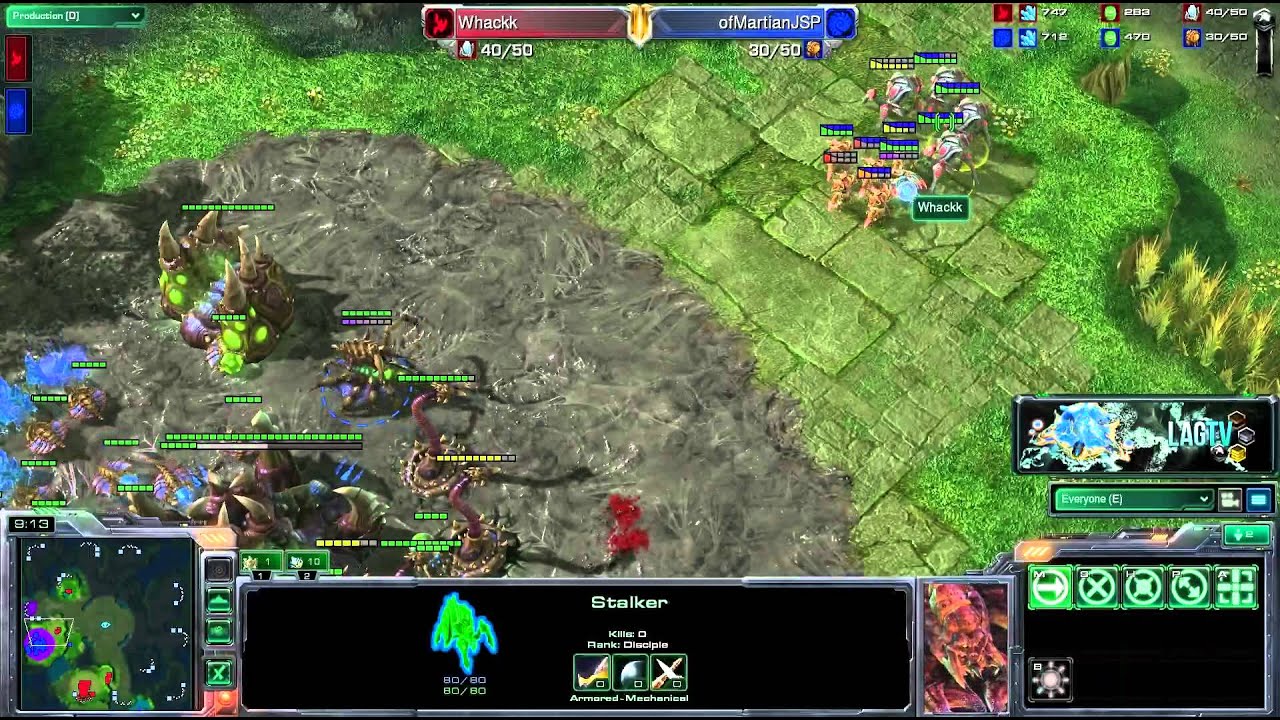 Whackk (P) VS ofMartianJSP (Z) -- Starcraft 2 [LAGTV]