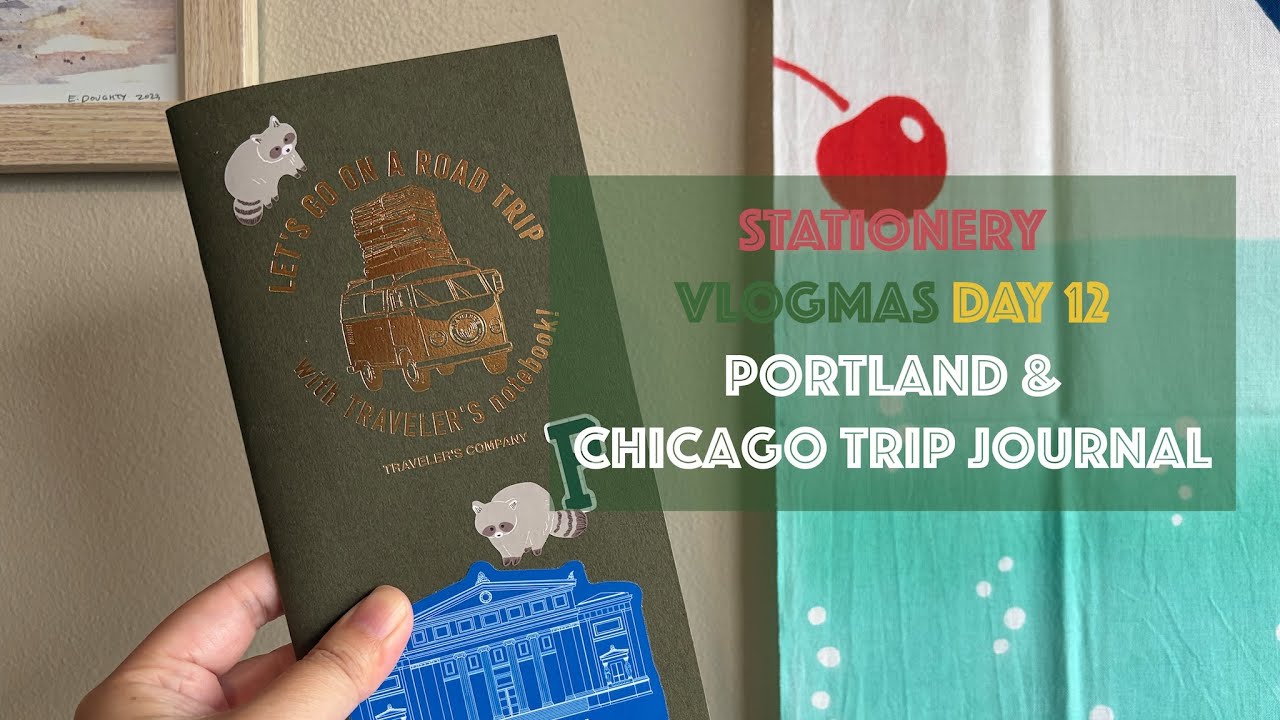 Flipthrough my Portland and Chicago travel journal 🍕 | Stationery Vlogmas Day 12