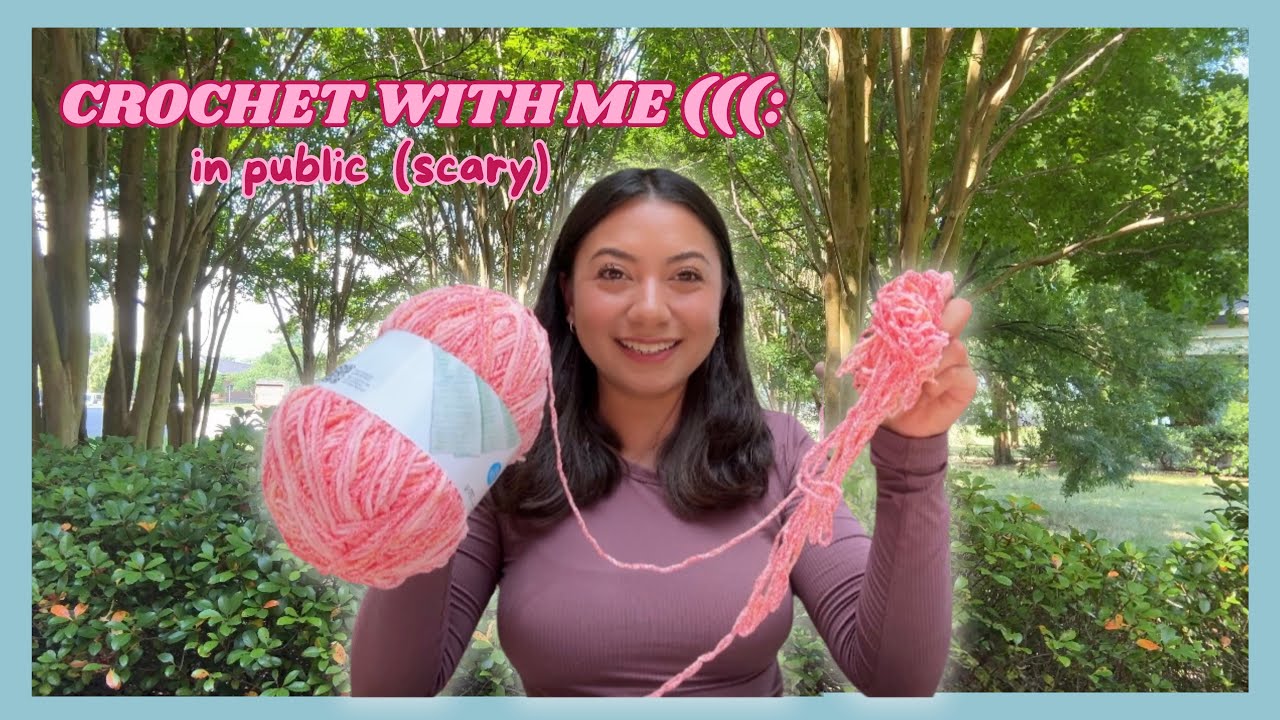 CROCHET WITH ME | attempting in public (scary)