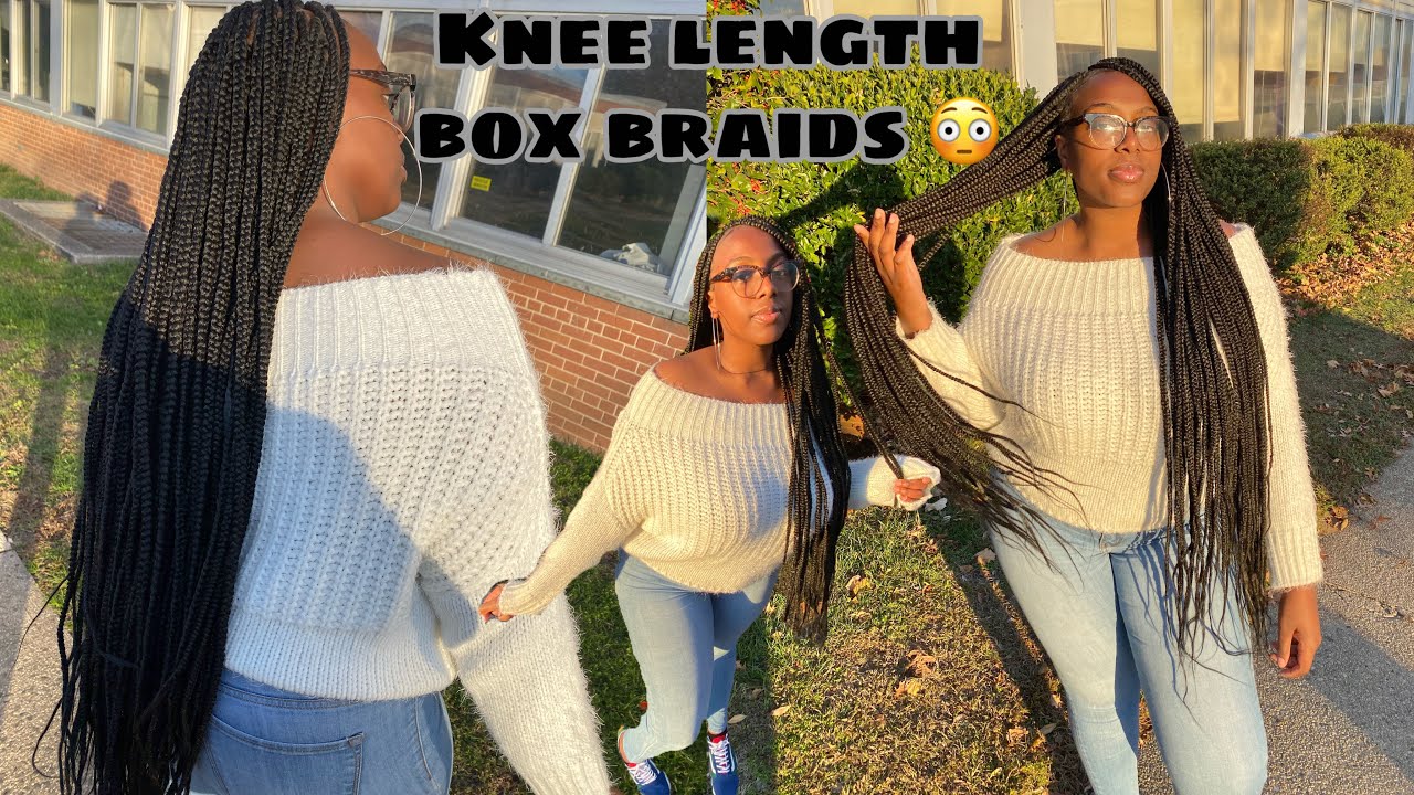 I did my own box braids!!! Knee length