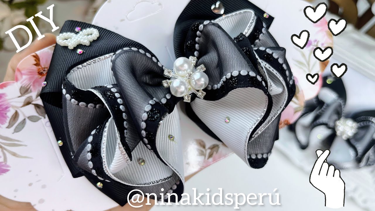 Exclusivo🎀Lazo LAIA🎀 lazos para niñas con cinta organza DE 4 cm |DIY Ties with 4 cm organza ribbon