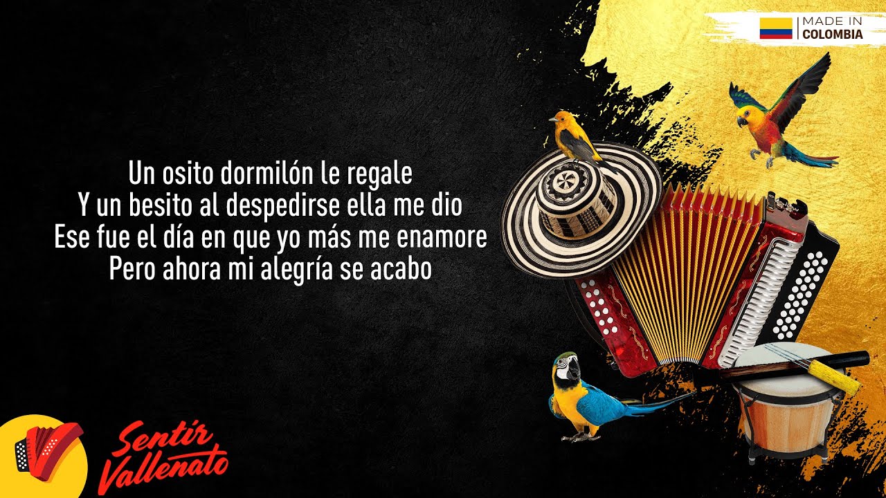 Un Osito Dormil&oacute;n, Binomio De Oro De Am&eacute;rica, Video Letra - Sentir Vallenato
