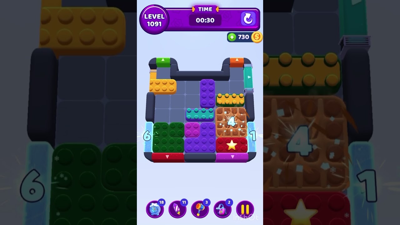 Color Block Jam Level 1091 &ndash; Full Puzzle Solution (No Boosters)