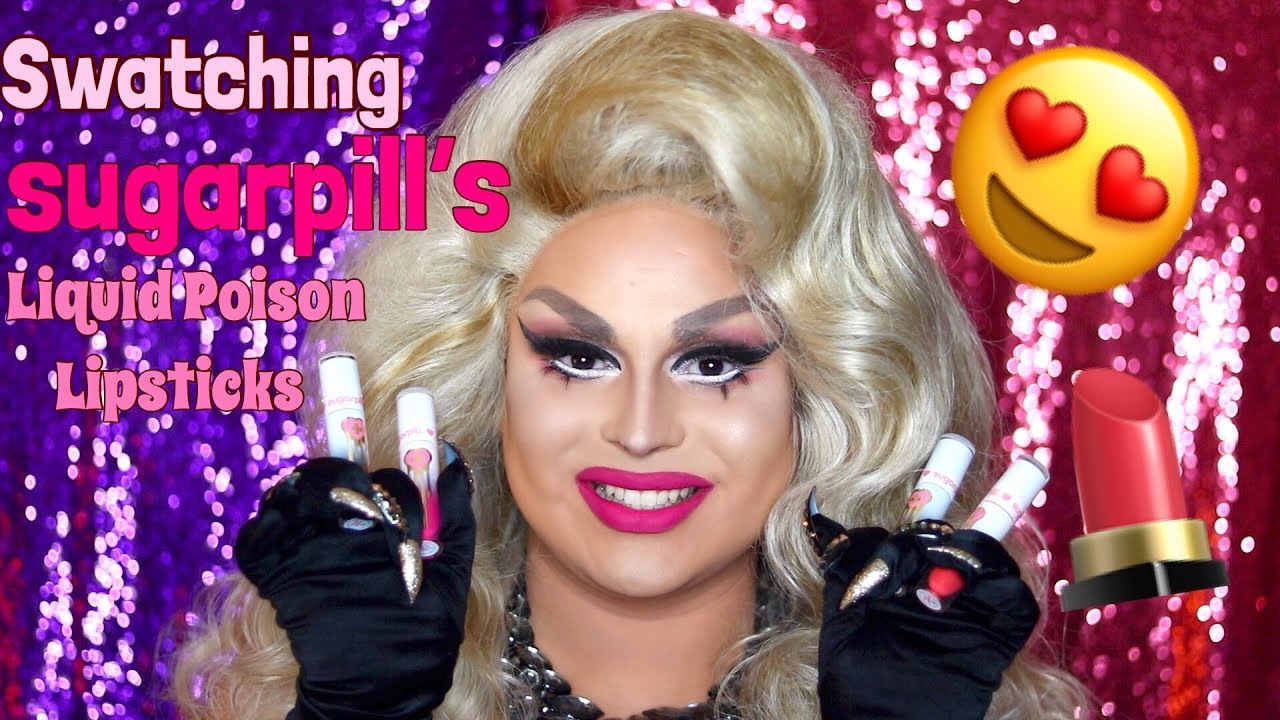 SWATCHING SUGARPILL'S LIQUID POISON LIPSTICKS | SUGARPILL COSMETICS | JAYMES MANSFIELD