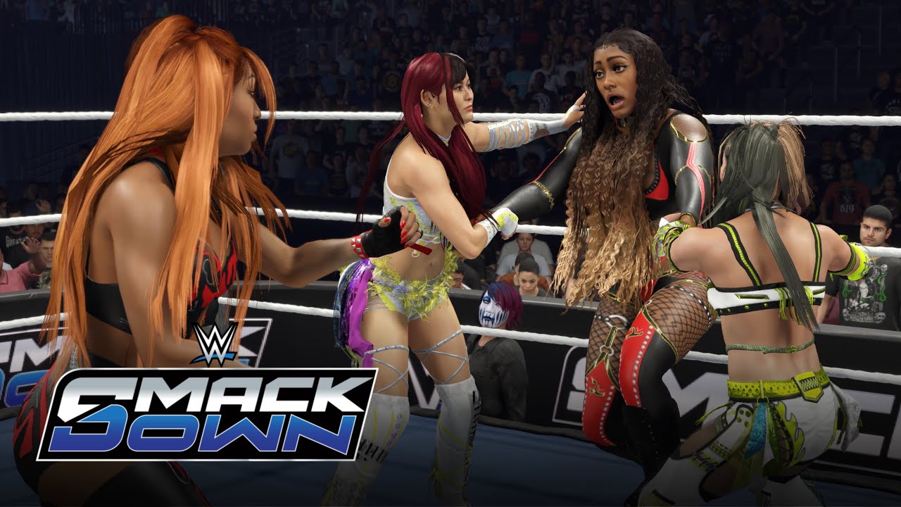 WWE 2K25 SMACKDOWN IYO SKY & KAIRI SANE (W/ASUKA) VS META-FOUR