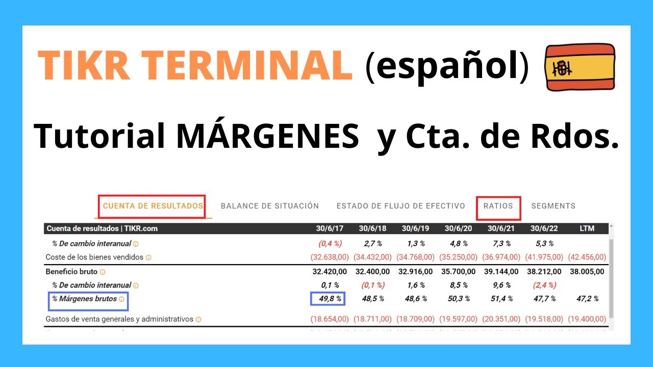 📊TIKR Terminal. TUTORIAL en español. MÁRGENES y Cuenta de Resultados