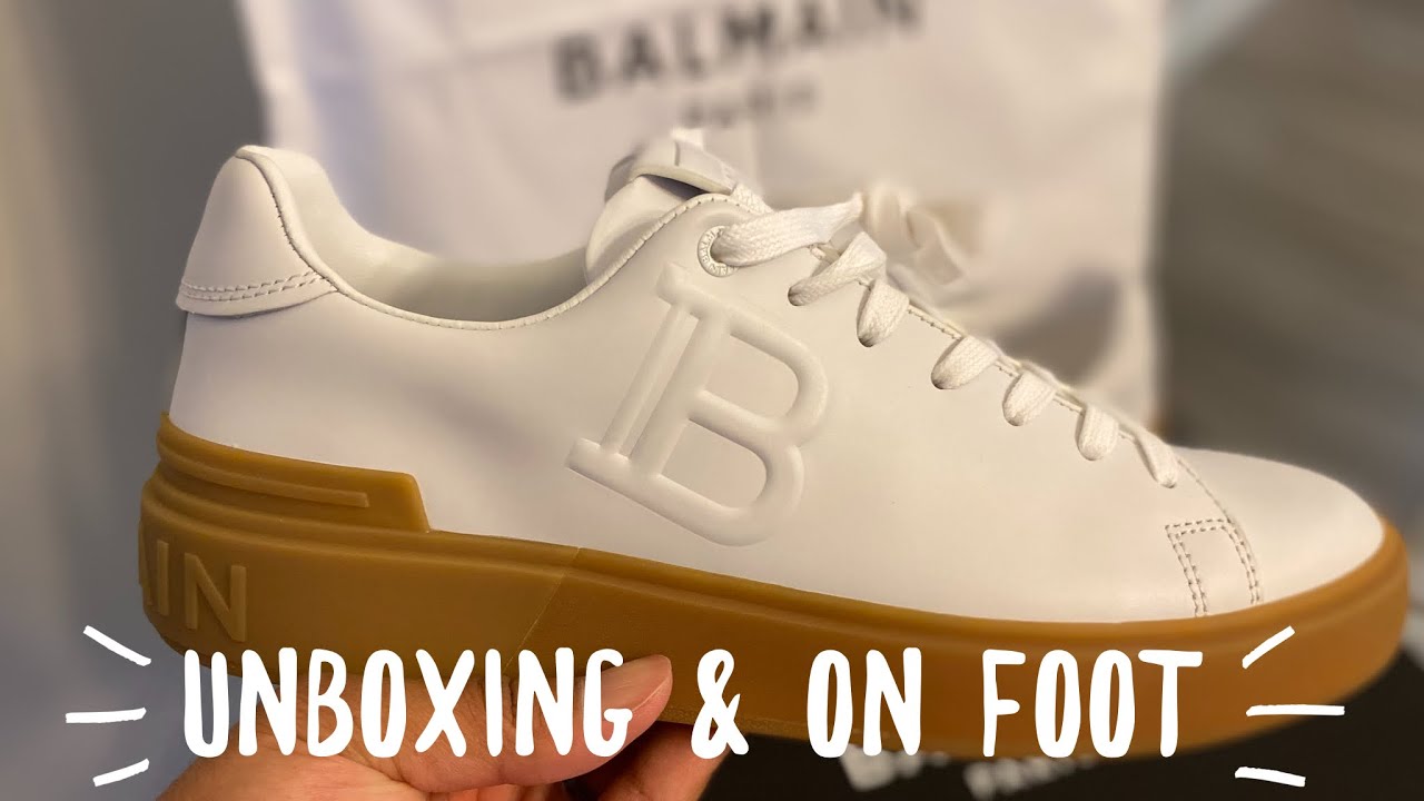 Balmain B Court leather sneakers Unboxing And Review