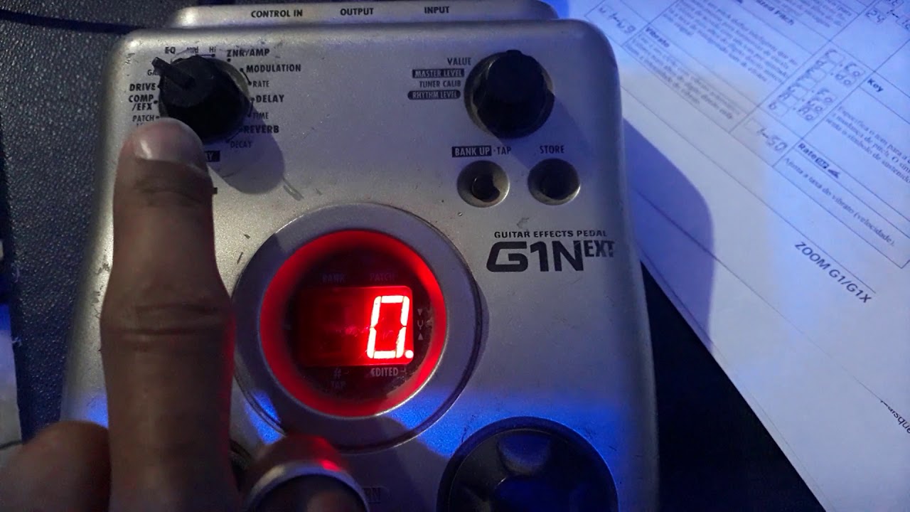 Dicas da Zoom G1 (efeitos de drive)