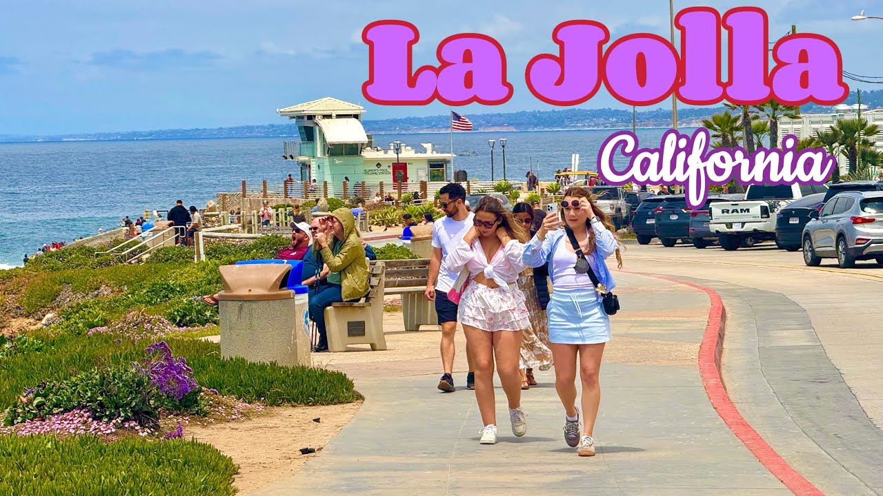 La Jolla Beach California Walking Tour 🌴☀️[4K]