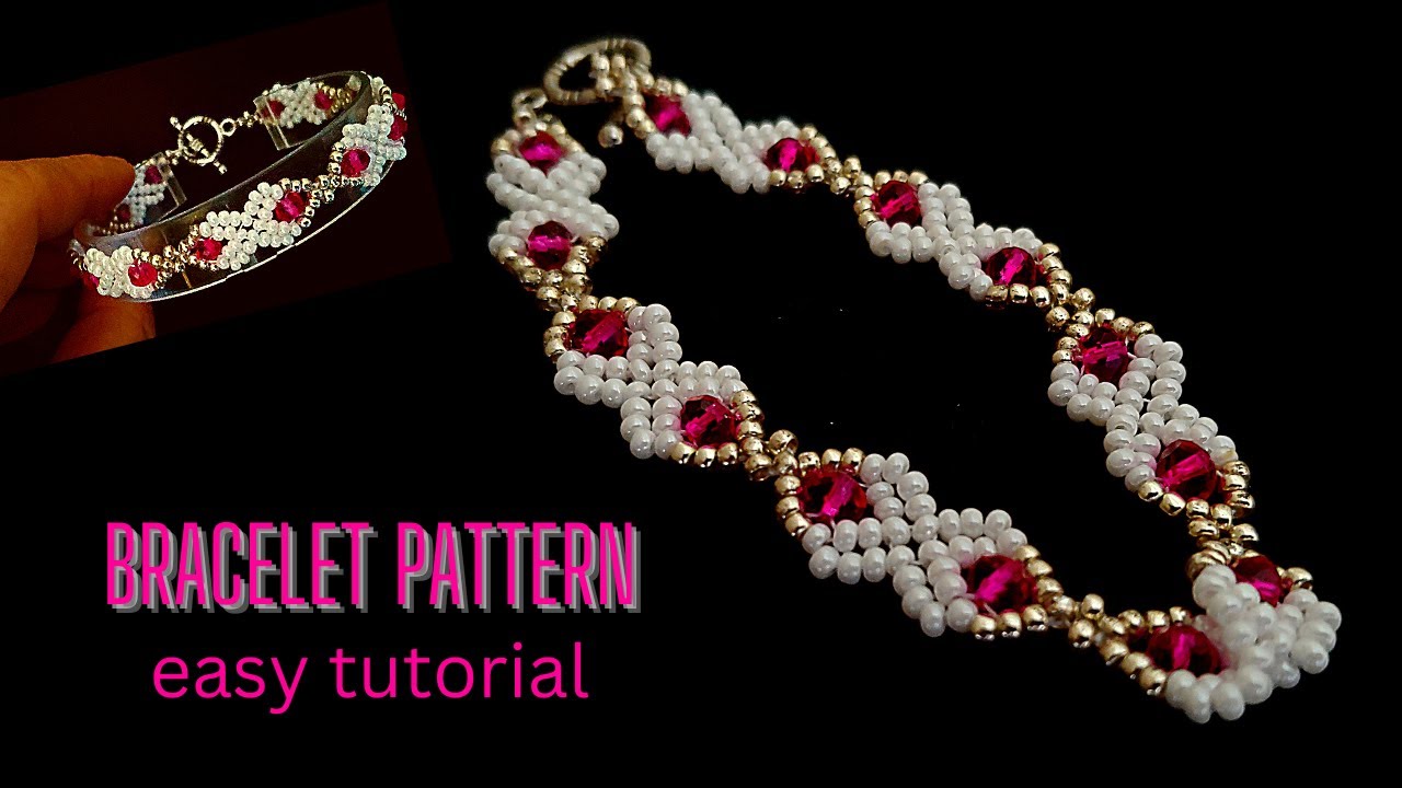 bracelet pattern. beaded bracelet .beginner beading project
