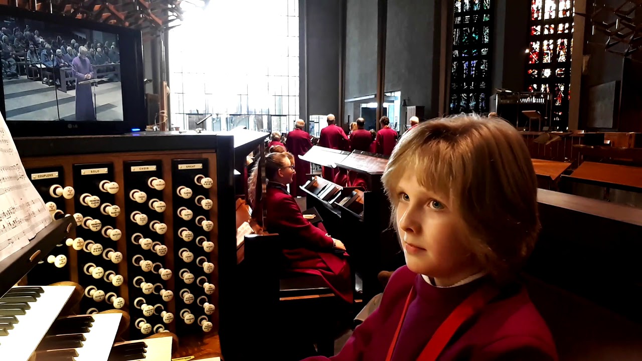 FANFARE by WILLIAM MATHIAS Organist Sebastian Carrington - 11 years old