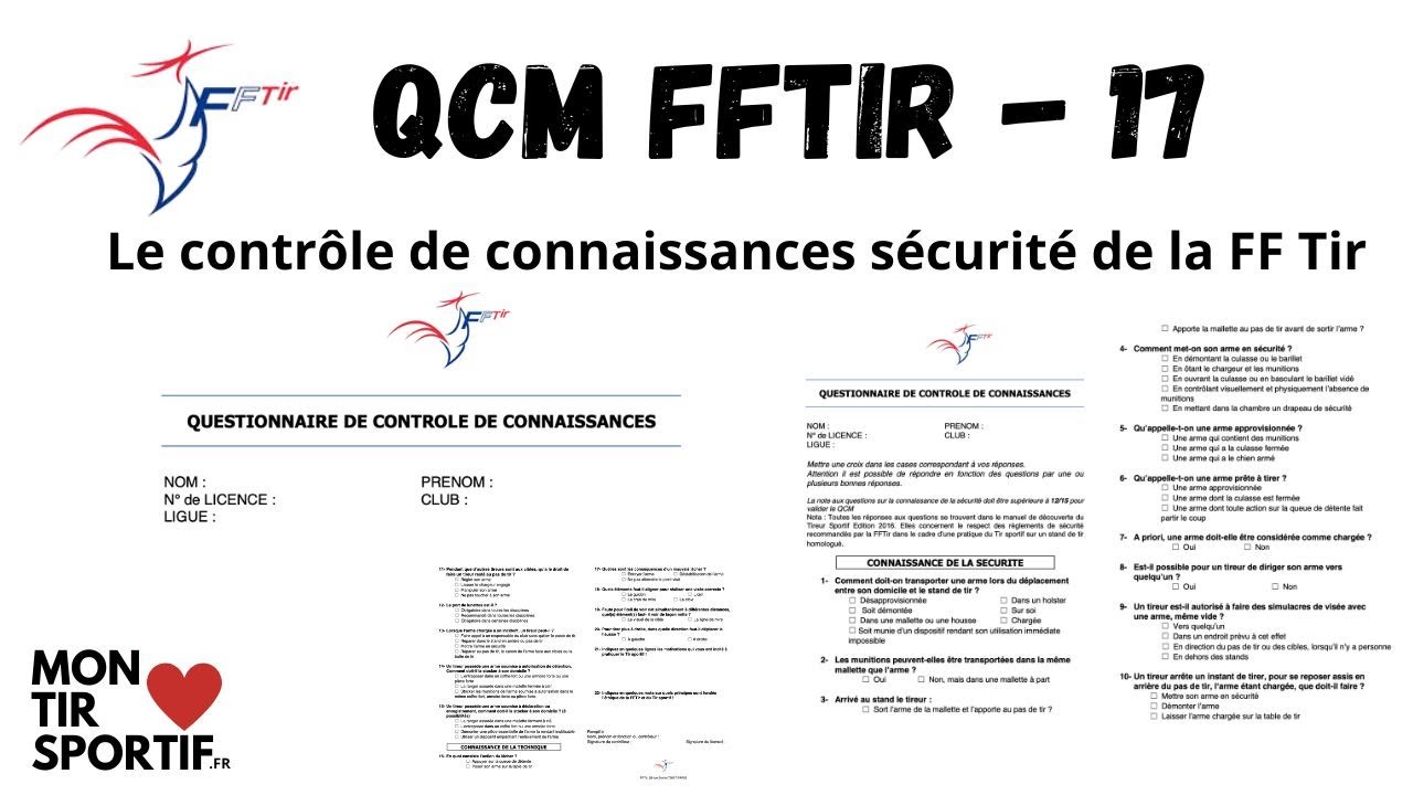 Préparer le QCM FFTir Q17