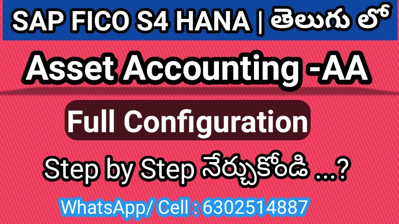 Asset Accounting Complete Configuration in SAP FICO TELUGU - By Lokesh