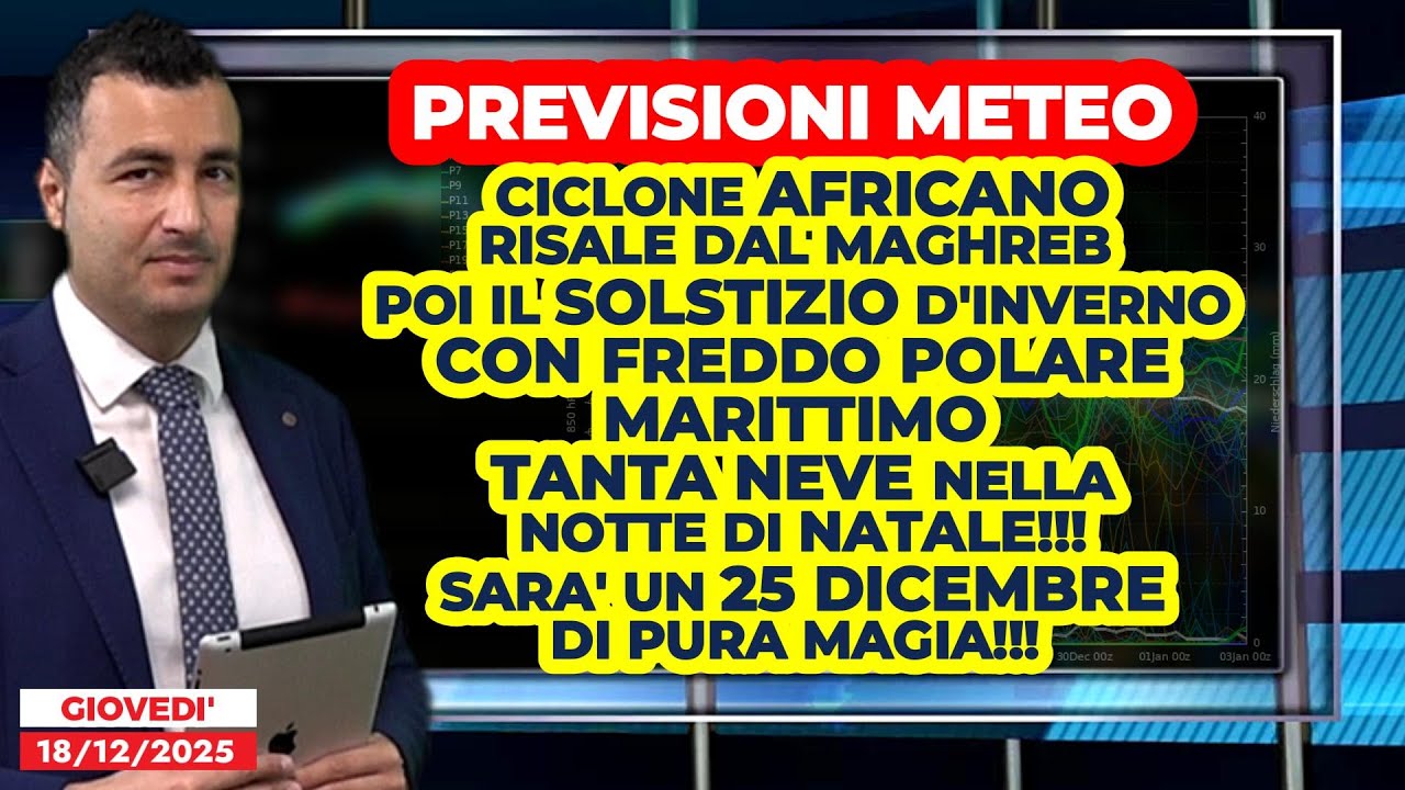 Previsioni Meteo, il Solstizio d'Inverno scatena freddo e neve! A Natale forti nevicate, pura magia!