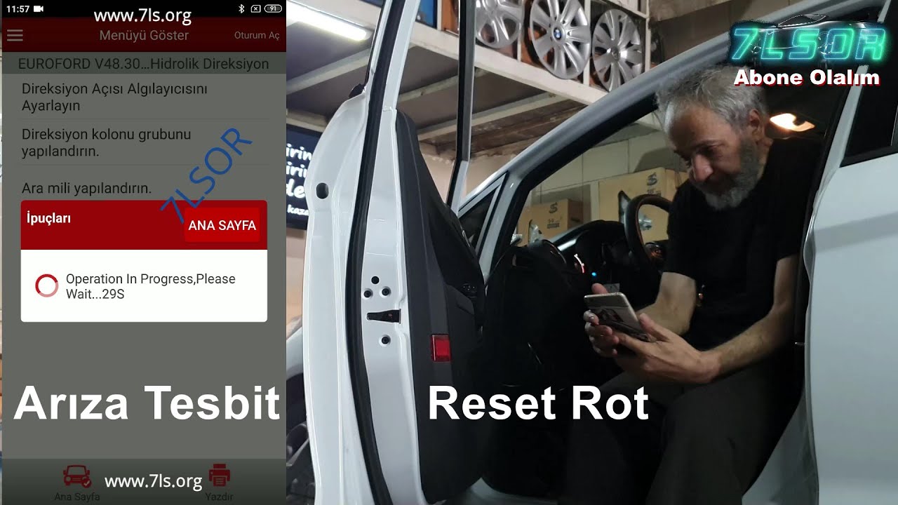 Rot Ayarı Direksiyon Açı Sensörü reset ABS Arıza Tesbit Ford Escort Wheel Alignment схождения