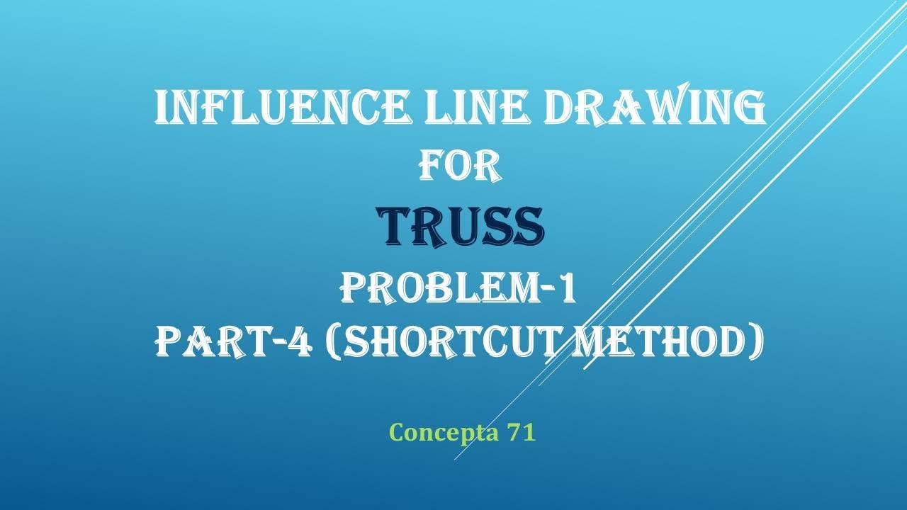 Influence Line Drawing for Truss: Problem-1 (Part-4 Shortcut Method)