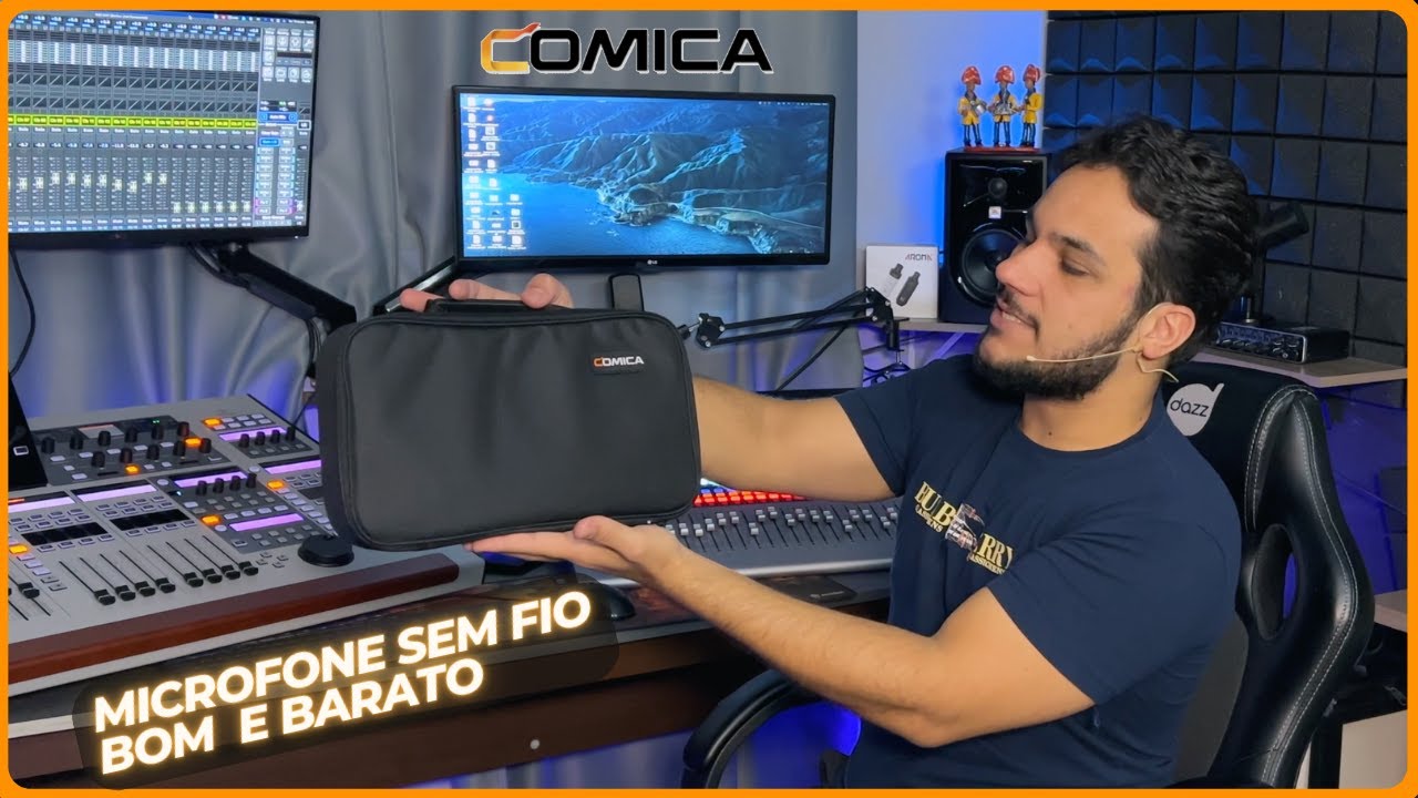 Microfone Sem Fio Multiuso e Barato - Comica CVM-WS50H