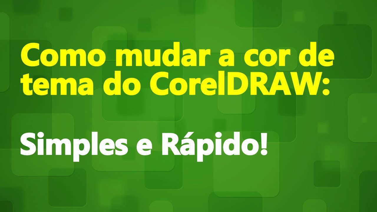 COMO MUDAR A COR DO COREL DRAW (INTERFACE/ÁREA DE TRABALHO)